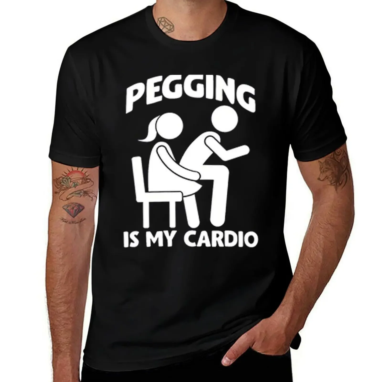 Pegging Is My Cardio T-Shirt quick-drying customs design your own cute clothes mens t shirt