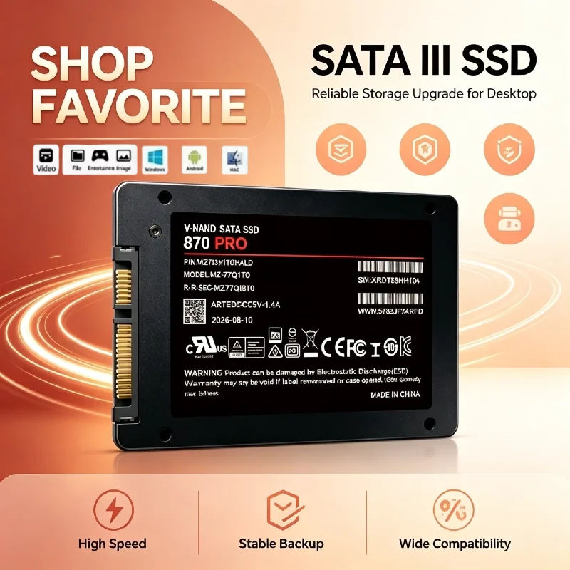 Embedded Solid State Disk SSD 870 PRO Internal Solid State HDD SATA III 25 Inch High Speed Read Write For Notebook Micro PC