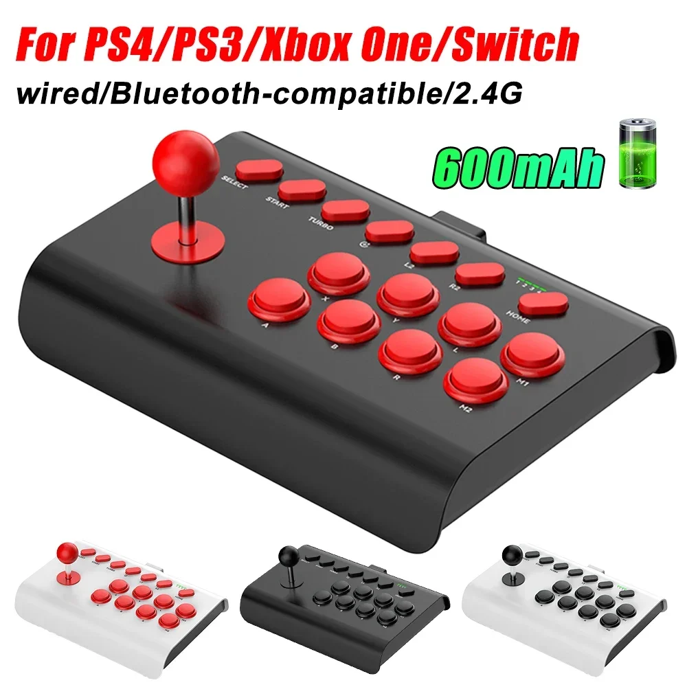 

Wired Game Joystick Retro Arcade Console Rocker Bluetooth Fighting Controller 2.4G Gaming Joysticks for PS4/PS3/Xbox One/Switch