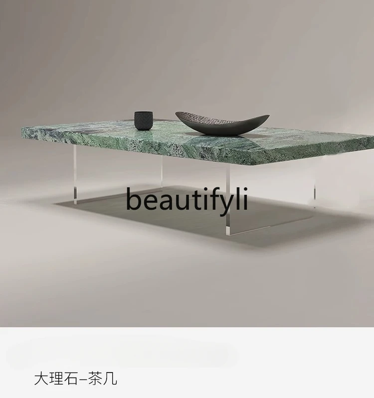 Acrylic Bulgari marble suspended coffee table living room light luxury modern simple small tea table