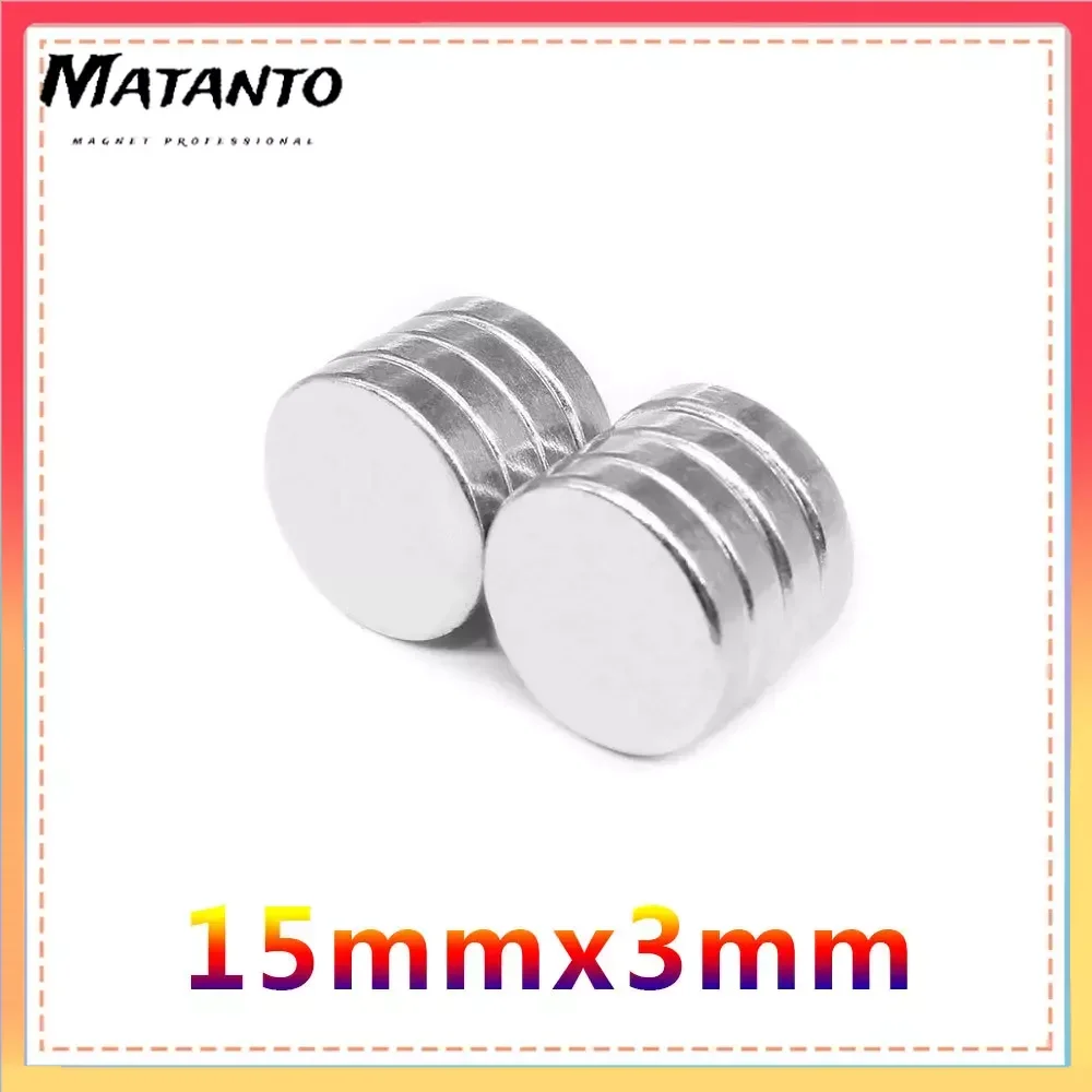 5/10/20/50/100PCS 15x3 Disc Rare Earth Magnet 15mm x 3mm Bulk Round Magnetic Magnet 15x3mm Strong Neodymium Magnets 15*3 mm