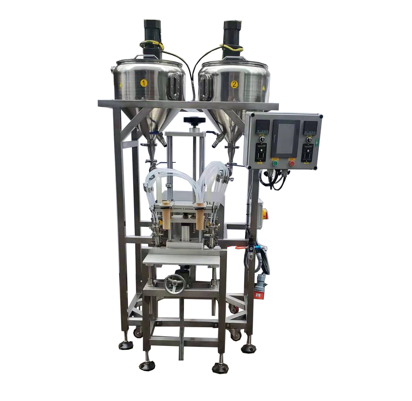 High Precision Servo Hot Filler | TODF-200S Dual Color Wax/Lipstick Heated Mixing Filling System