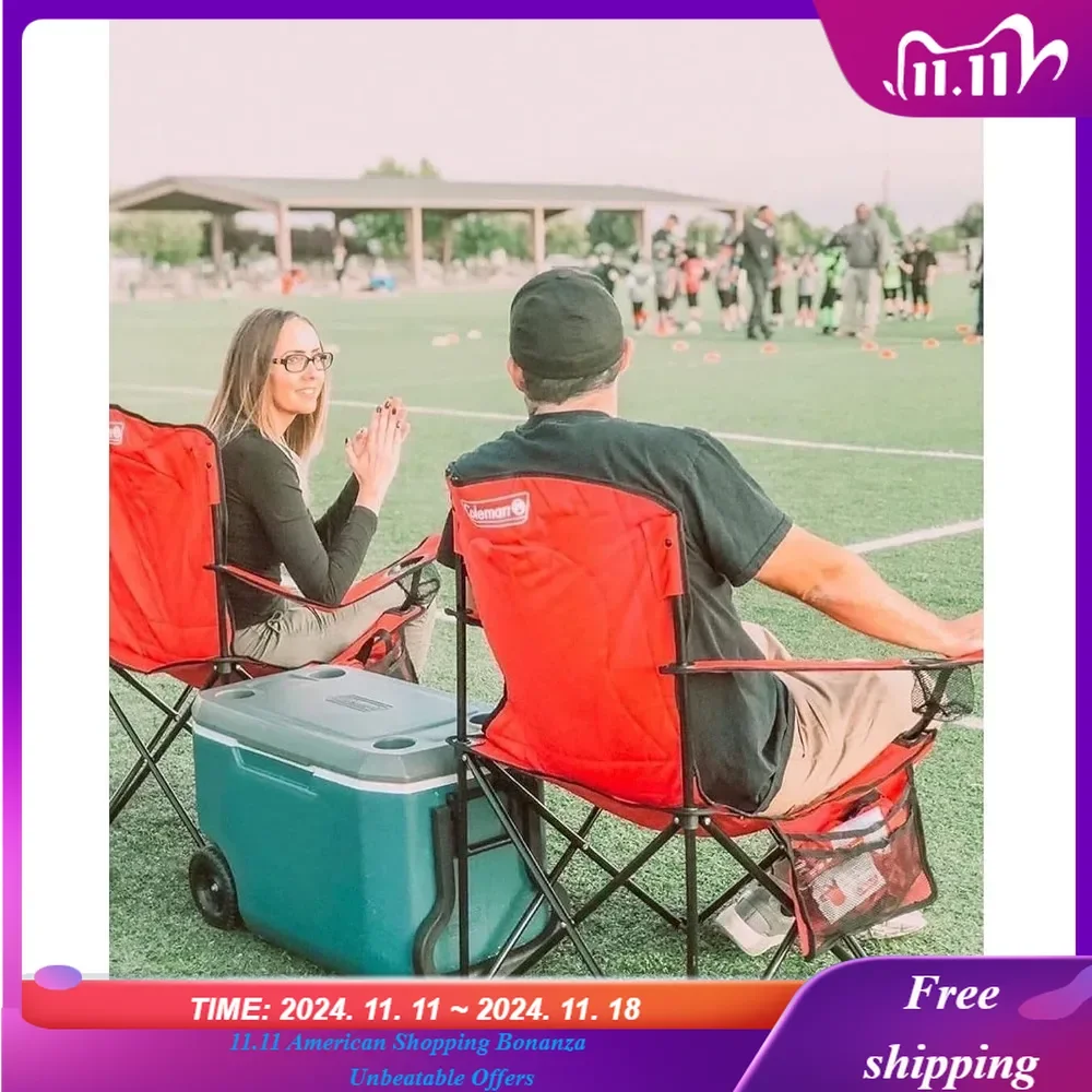 Outpost Breeze Steel Deck Chair, Portable Folding Chair with Padded Arm Support & Angled Sitting Position for Comfort