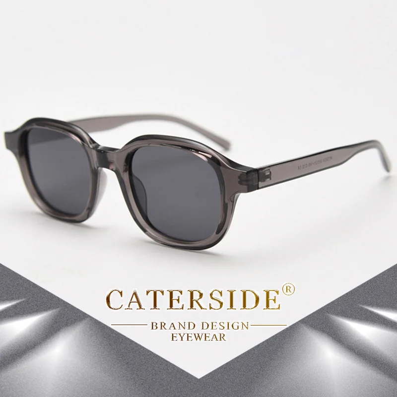 

CATERSIDE Vintage Polarized Men Sunglasses Square Trendy TAC Lenses High-quality Sun Glasses Travel Outdoor Party Eyeglasses