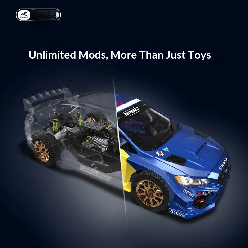 1/10 4WD RC فرش الانجراف سيارة 60-80 km/ساعة إضاءة مقاومة للماء ضوء 2.4 جيجا هرتز جميع التضاريس محاكاة لعبة سباق #4