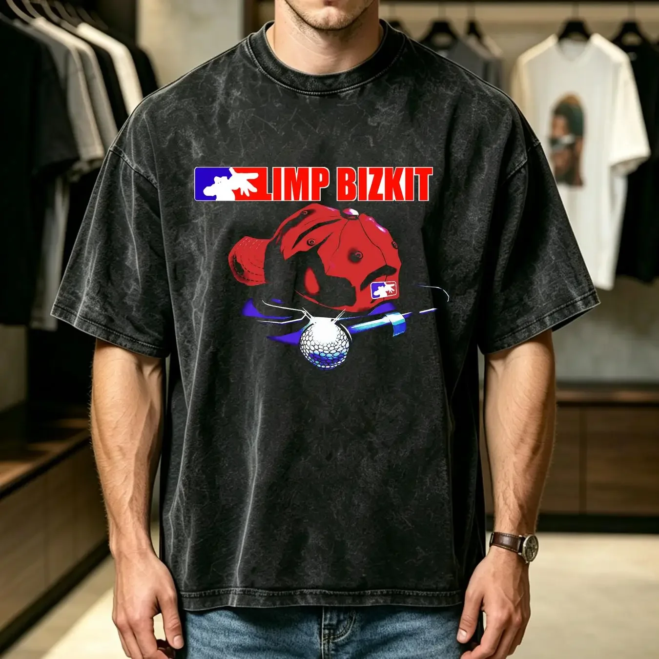washed T Shirt Cotton Limp Bizkit Significant Other Album Fred Durst vintage Washed Casual Slightly Soft fashion Comfortable
