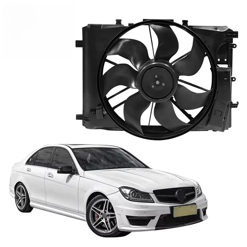 W204 Radiator Electric Cooling Fan with A2045000193 Brush New Condition Engine Control Module