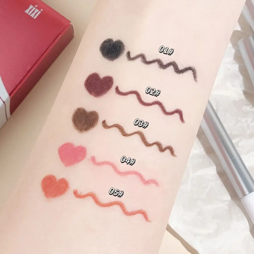 Matita Gel per Eyeliner a lunga durata penna per Eyeliner ad asciugatura rapida impermeabile coreana penna per Eyeliner di colore rosso opaco matita per baco da seta sdraiata