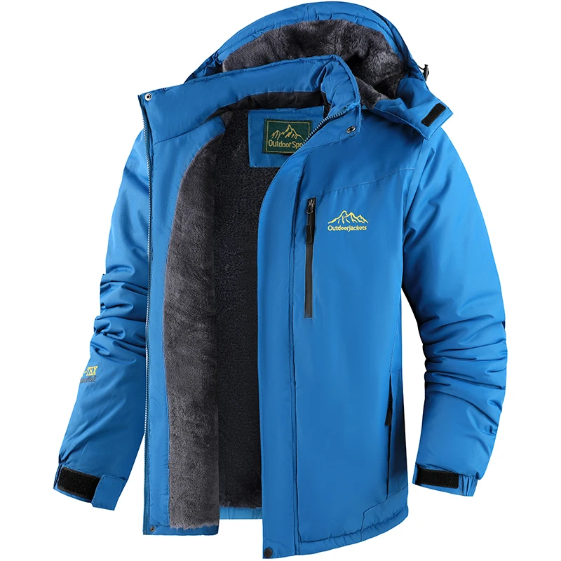 

Men Thick Windproof Waterproof Jackets Snow Ski Hooded Coats Men's Wool Liner Parkas Male Parka Plus Size Winter Jacket 8XL