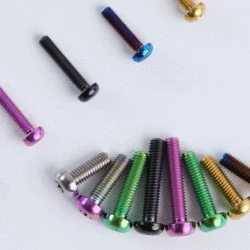 Multiple Color M3 x 6 8 10 12 15mm GR5 Titanium Alloy A2 T25 Torx Button Head D5.5mm Screw Bolt For Road bike