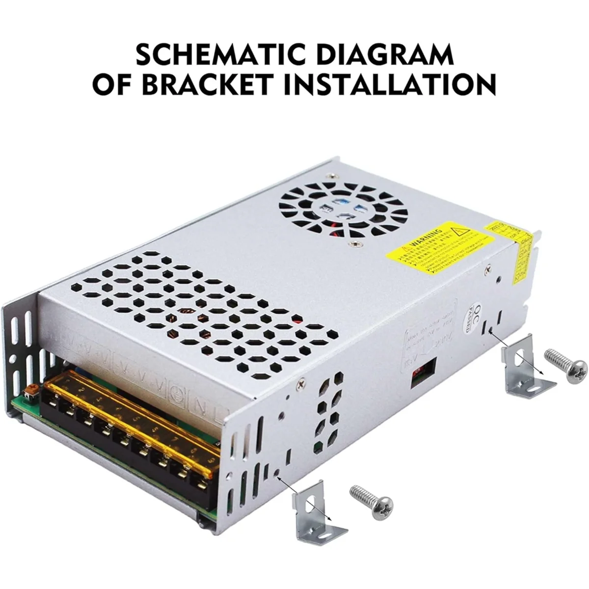 

AA25 12V 40A 480W Aluminum Alloy Switching Power Supply -Power Regulated Power Supply, Suitable for LED/Monitoring/Vehicle