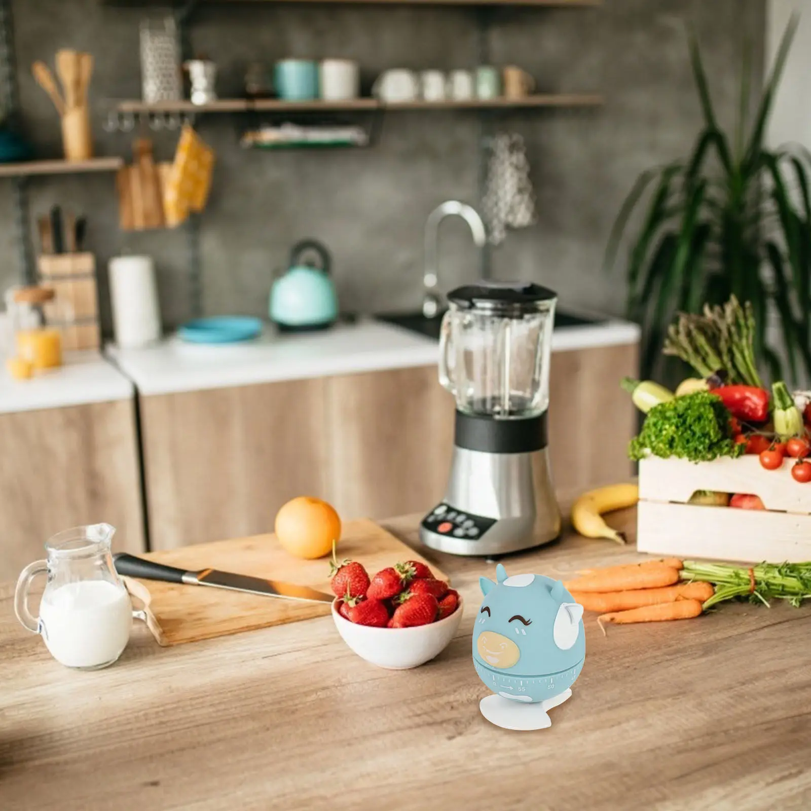 1Pcs Kitchen Timer Lovely Cartoon Mechanical Timer No Batteries Required Sturdy Plastic Build for Home Kitchen Office Cooking