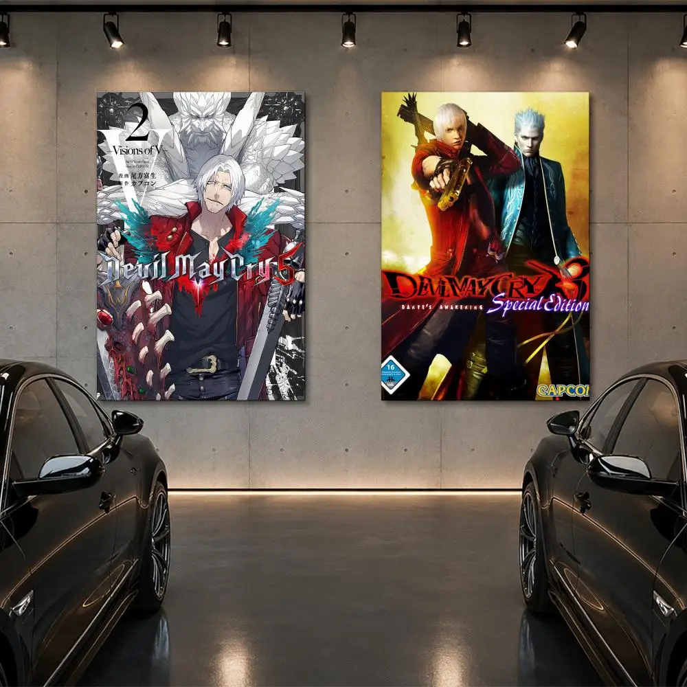 D-Devil May Cry-S Game Poster Room Decor Home Wall Art Printing Waterproof Garage BedRoom Posters Gift