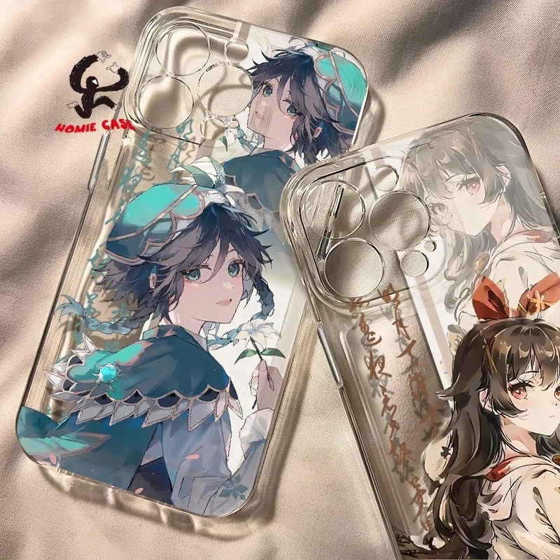 Phonecase de jeu Genshin Impact personnalisée, style anime, iPhone X, XS, iPhone 11, 12, 16, 16 Pro, iPhone Poly