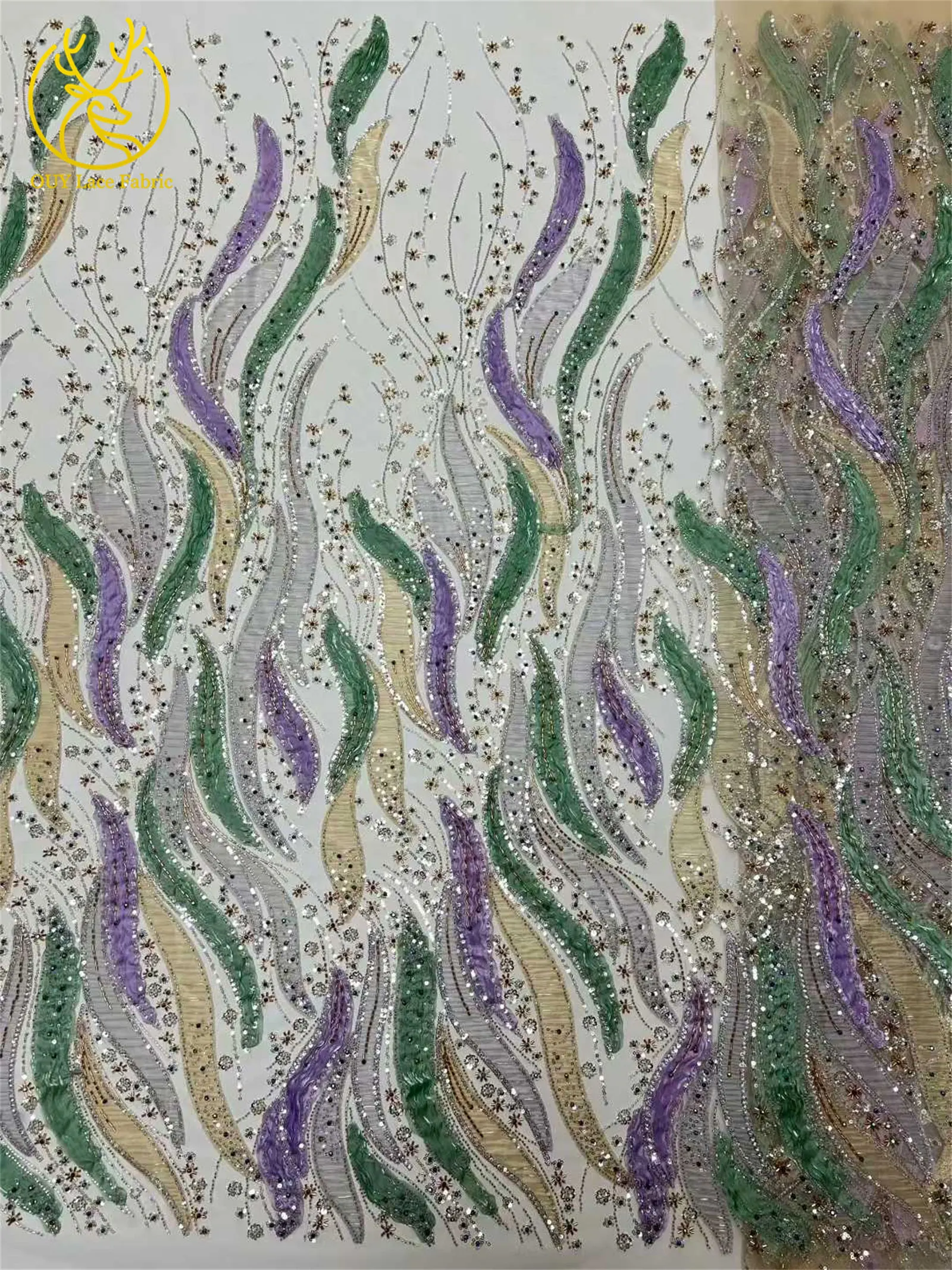 Afrikanischer Bräutigam-Spitzenstoff 2026, hochwertige Stickerei, französische Pailletten, Tüll, Nigeria-Spitzenstoff für Hochzeit, Party, Kleid – Detail 12