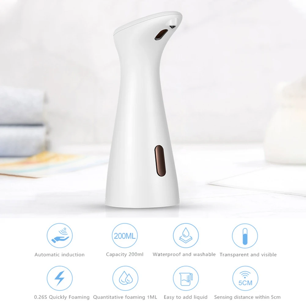 Liquid Soap Dispenser Automatic Touchless Sensor 200ML Smart Infrared Sensor Liquid Soap Dispenser Hand Sanitizer NEW