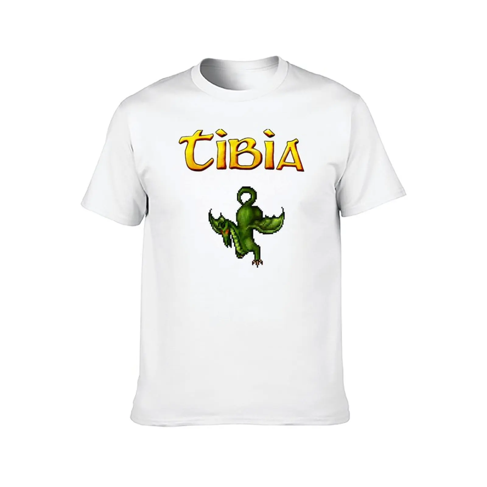Tibia MMORPG Dragon T-Shirt black cotton t-shirt plain for man package man t shirts cotton T-Shirt