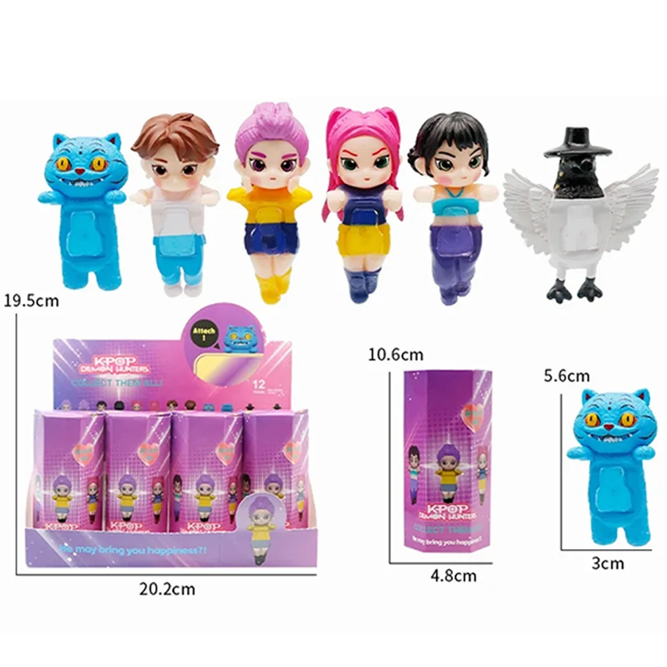 2025 Kpop Demon Hunters Angel слепая коробка-милая мини-коллекционная кукла из ПВХ-модель Mystery Desk Decoration Gift