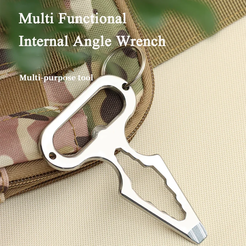 Self Defense Weapons Outdoor EDC Survival Tool Personal Defence Keychian Stinger Bottle Opener Combination Wrench for Men Women