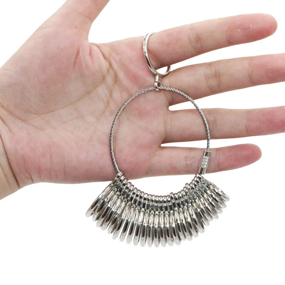 PHYHOO Ring Sizer Gauge Set Jewellery Measure Finger Sizing Tools Rings Size Measurements UK Sizes A-Z Metal Steel