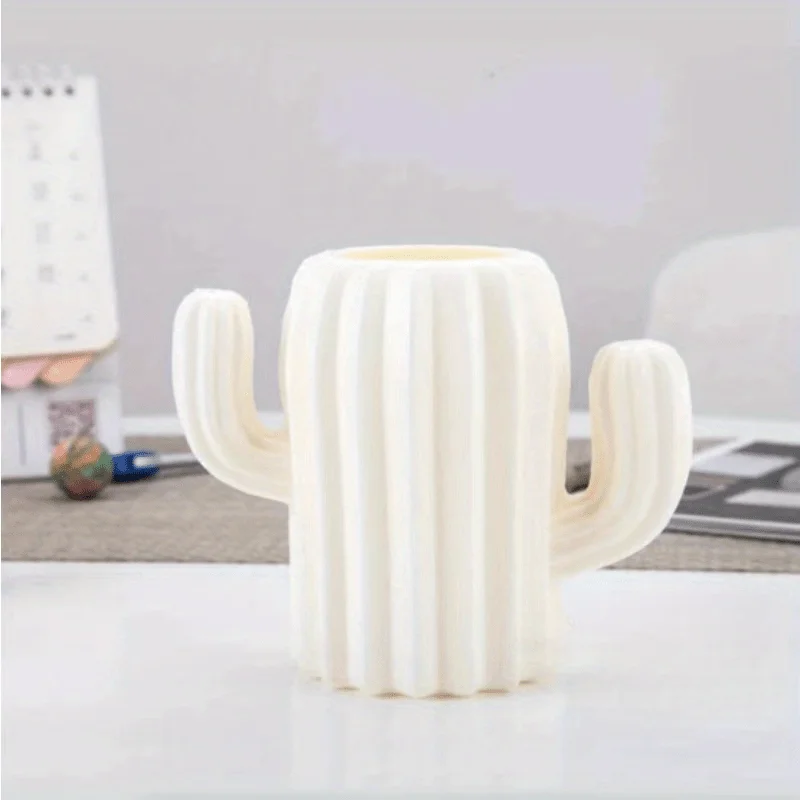 1 Stück Keramik-Imitat Vase im nordischen Stil, Kaktus-Desktop-Organizer, Stiftehalter, Behälter für Schreibwaren, Büro, modisches Werkzeug