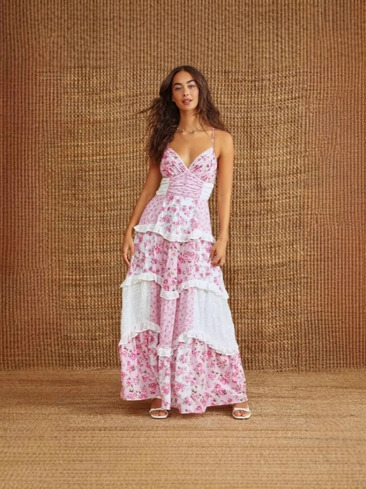 

Women's Fall Spring Dress Sleeveless Ruffle Pleated Vintage Simple Comfortable Loose Casual Designed Soft Niche Versatile Skinny