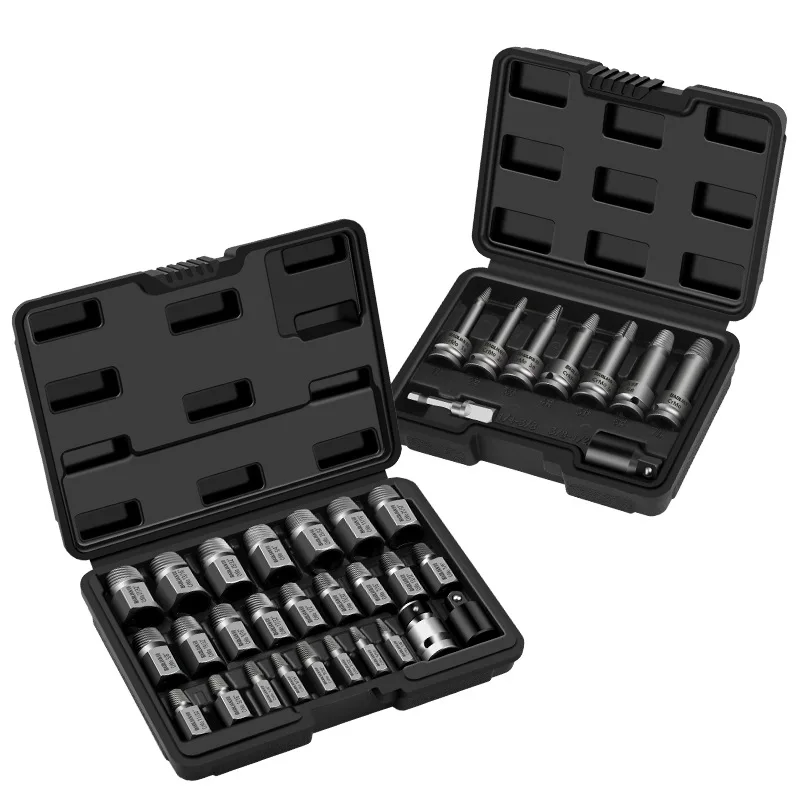 Universal Damaged Screw Extractor Easy Out Bolt Extractor Set Bolt Stud Remover Tool Drill Set Broken Speed Out Bolt Extractor