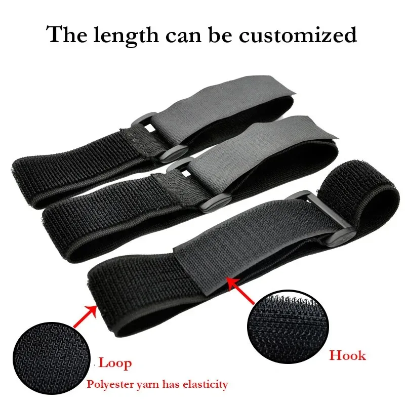 Customizable Highly Elastic Reverse Buckle Nylon Elastic Band Hook Loop Cable Ties липучки Straps Sticky Fastener Tape 벨크로