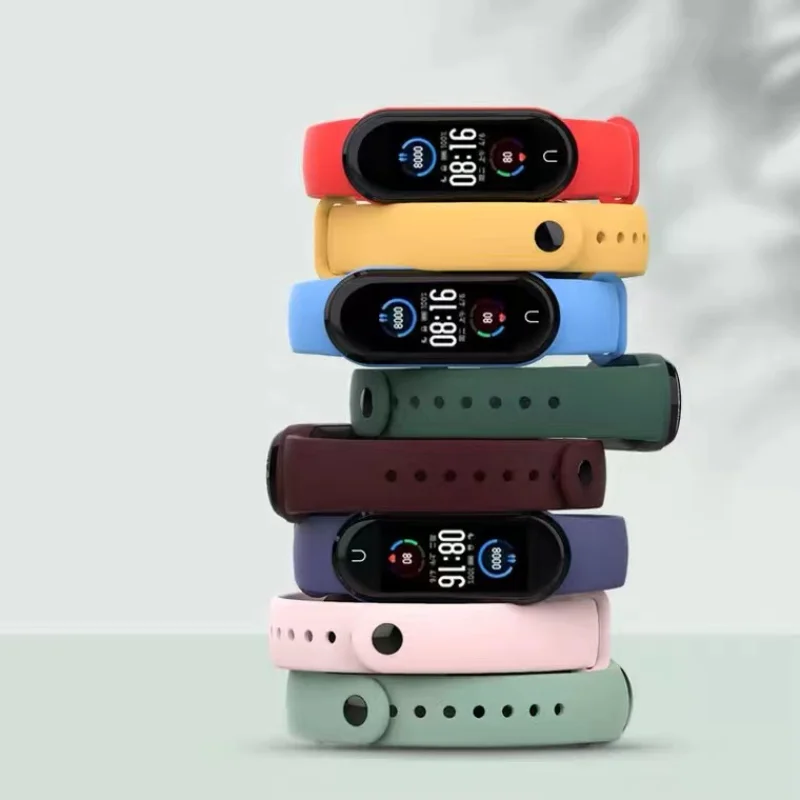 Xiaomi Mi Band 용 실리콘 스트랩 7 6 5 4 3 편안한 스포츠 팔찌 Mi Band 7 6 5 Correa for Mi band 6 5 4 스트랩 액세서리