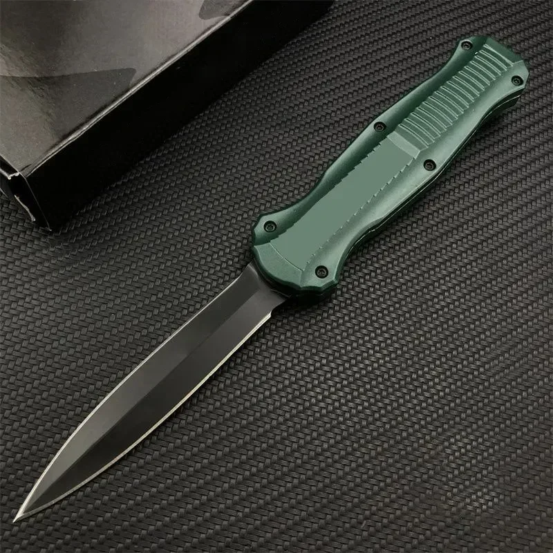 BM 3300 Manual Open Knife D2 Blade Aluminum Alloy Handle Pocket Slim High Hardness Hiking Camping Self-defense Tools Knives