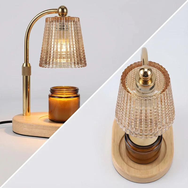 50W Aromatherapy Candle Heating Lamp Timer switch Dimmable Candle lamp Cafe Romantic Atmosphere Desktop Decor 220V Ambient Light