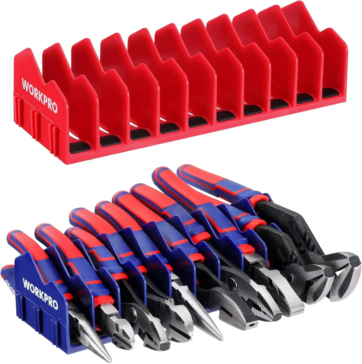 

20-Slot Tool Organizer Rack with Non-Slip Base, Expandable Design for Pliers and Hand Tools Storage