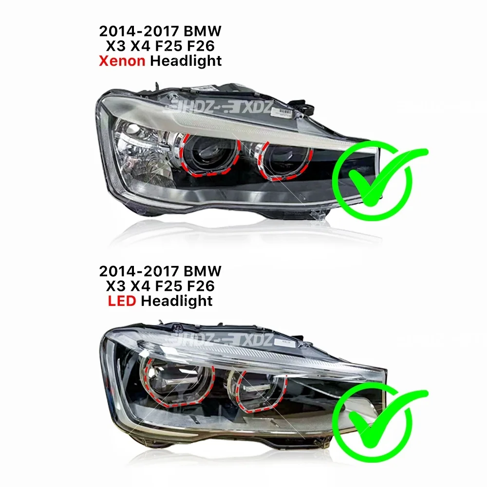 For BMW F25 X3 F26 X4 2014-2017 1308310415 White DRL LED Boards Lightsource Car Headlight Daytime Running Light Module Angel Eye