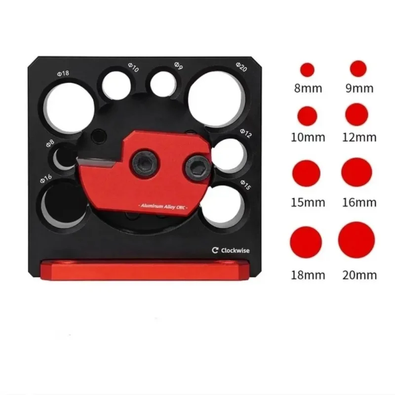 Adjustable Electric Drill Milling Dowel Round Rod Tool Dowel Maker Jig with 8/9/10/12/15/16/18/20mm Holes Wood Sticks Maker