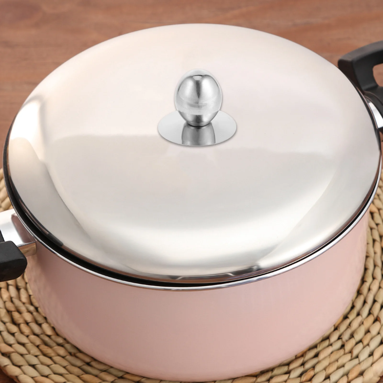 

2Pcs Olive Shape Stainless Steel Pot Lid Handle Replacement Knob Universal Pan Lid Grip for Kitchen Cookware Covers