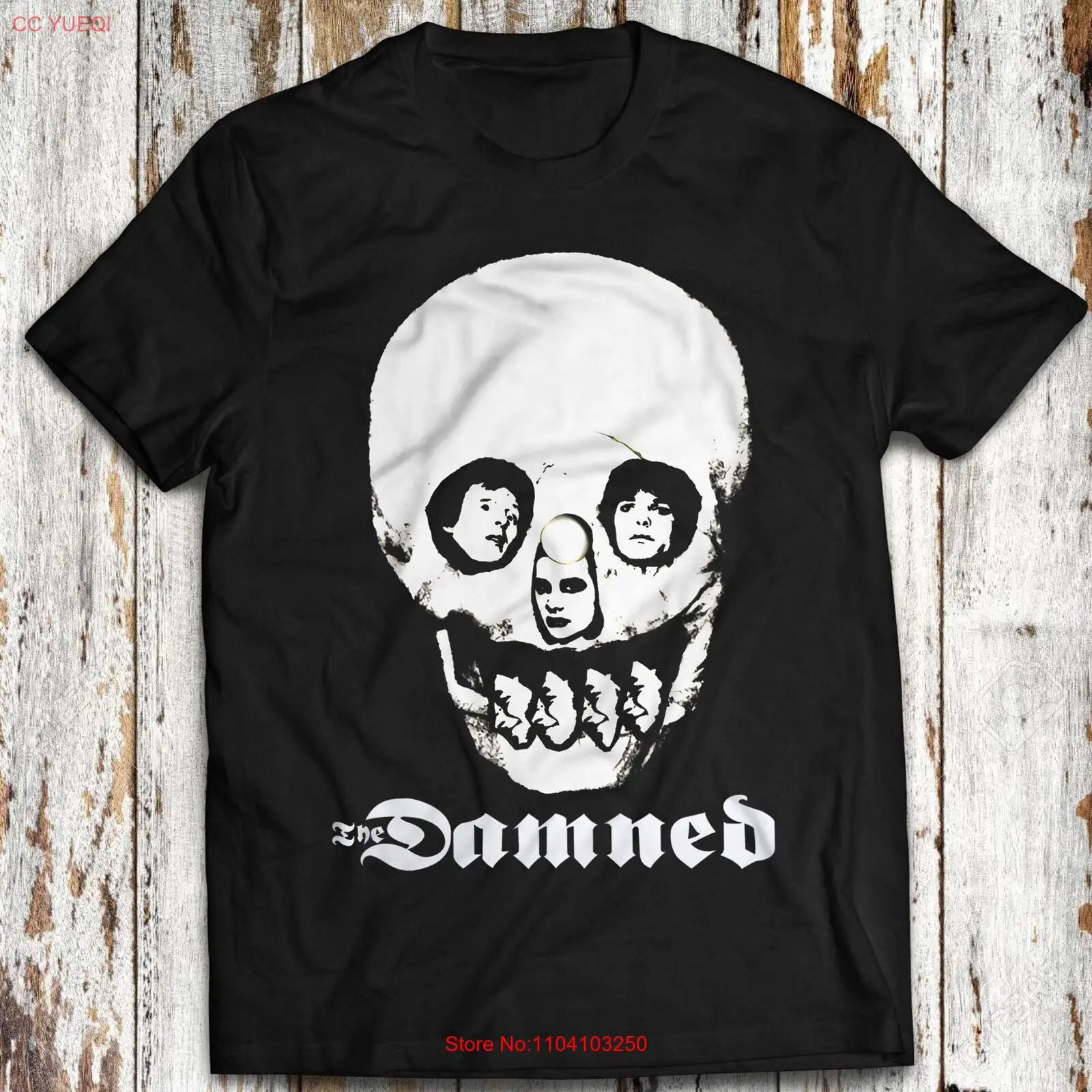 Футболка с рок-концертом «Не эта Земля» Футболка The Damned Band Dave Vanian