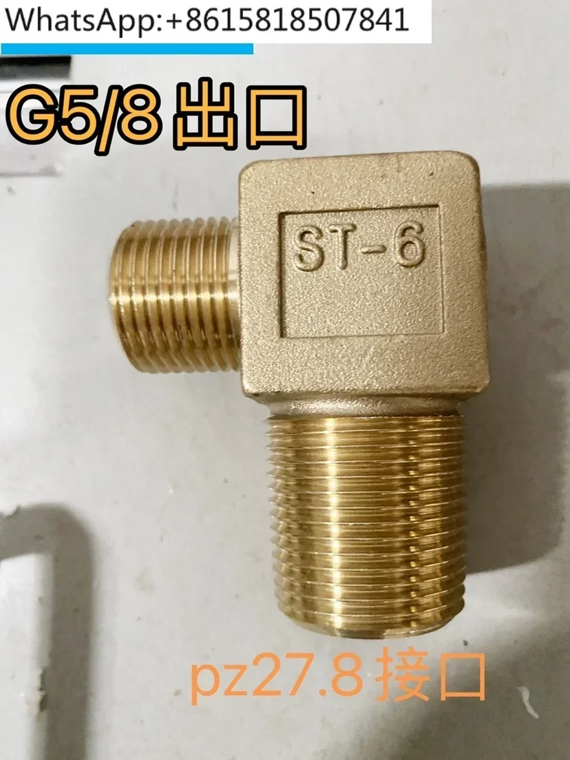 5PCS   Gas cylinder elbow PZ27.8 steel cylinder inflation joint G5/8 right angle ST-6 elbow high-pressure joint