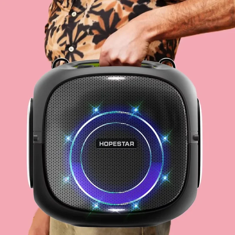 Hopestar Partyone Ut 240W Grande Potenza Esterna Impermeabile Hifi Stereo Subwoofer Wireless Rgb Luce Portatile Karaoke Suono Con Microfono