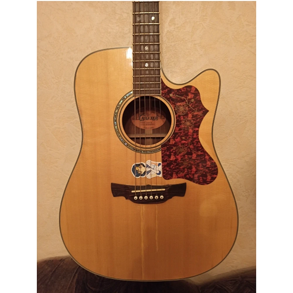EJ200 Left and Right Hand Folk Acoustic Guitar Protection Pickguard Anti-scratch Plate With Gold Flower Pattern