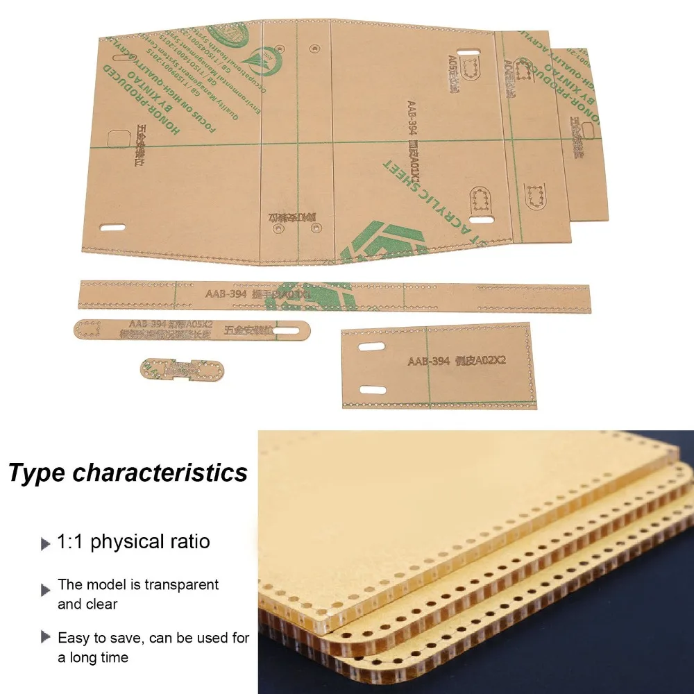 5pcs Transparent Shoulder Bag Acrylic Template Lightweight Transparent Sewing Pattern Acrylic Template Cute Handbag Template
