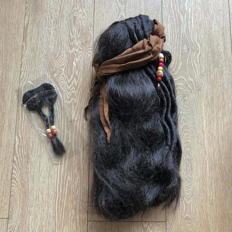 캡틴 모자 할로윈 해적 코스프레 헤어 장식 화려한 가발 헤드웨어 잭 코스튬 액세서리;3.k'6;d.a;