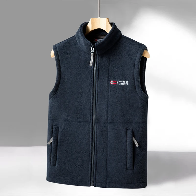 

Double-Sided Fce Lined Thi Vest ex Autumn Winter Sports Casual oulder Pad Basic Versatile Warm Fce Jaet