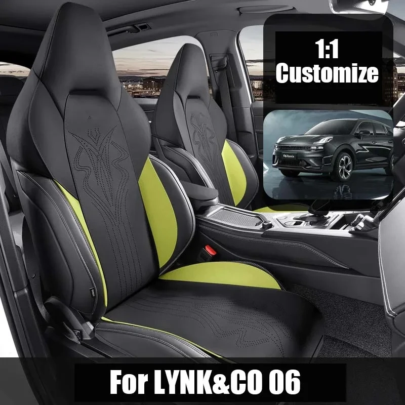 Motoptes Custom Fit Car Accessories Suede Saddle Seat Cushions Pad Half Covered For Geely Lynk & Co 06