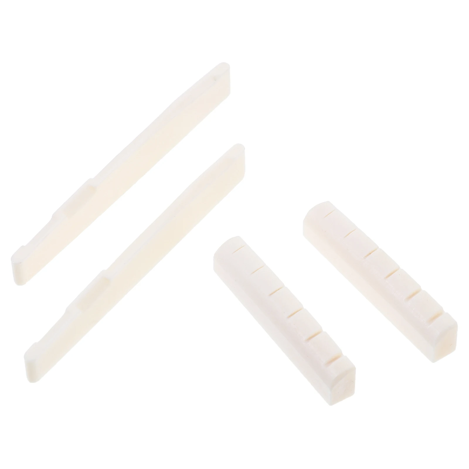 

2 set Folk Guitar Cow Bone Upper Lower Pillows Bridge Saddle Nut Replacement Parts Acoustic Accessories String Instrument
