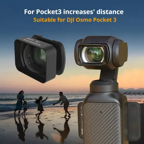 Imagen 1 del producto Teleconvertidor magnético 2X DJl Osmo Pocket 3, lente Macro de fijación magnética, lente cerrada HD 2X, filtro Macro de fotografía O5X5
