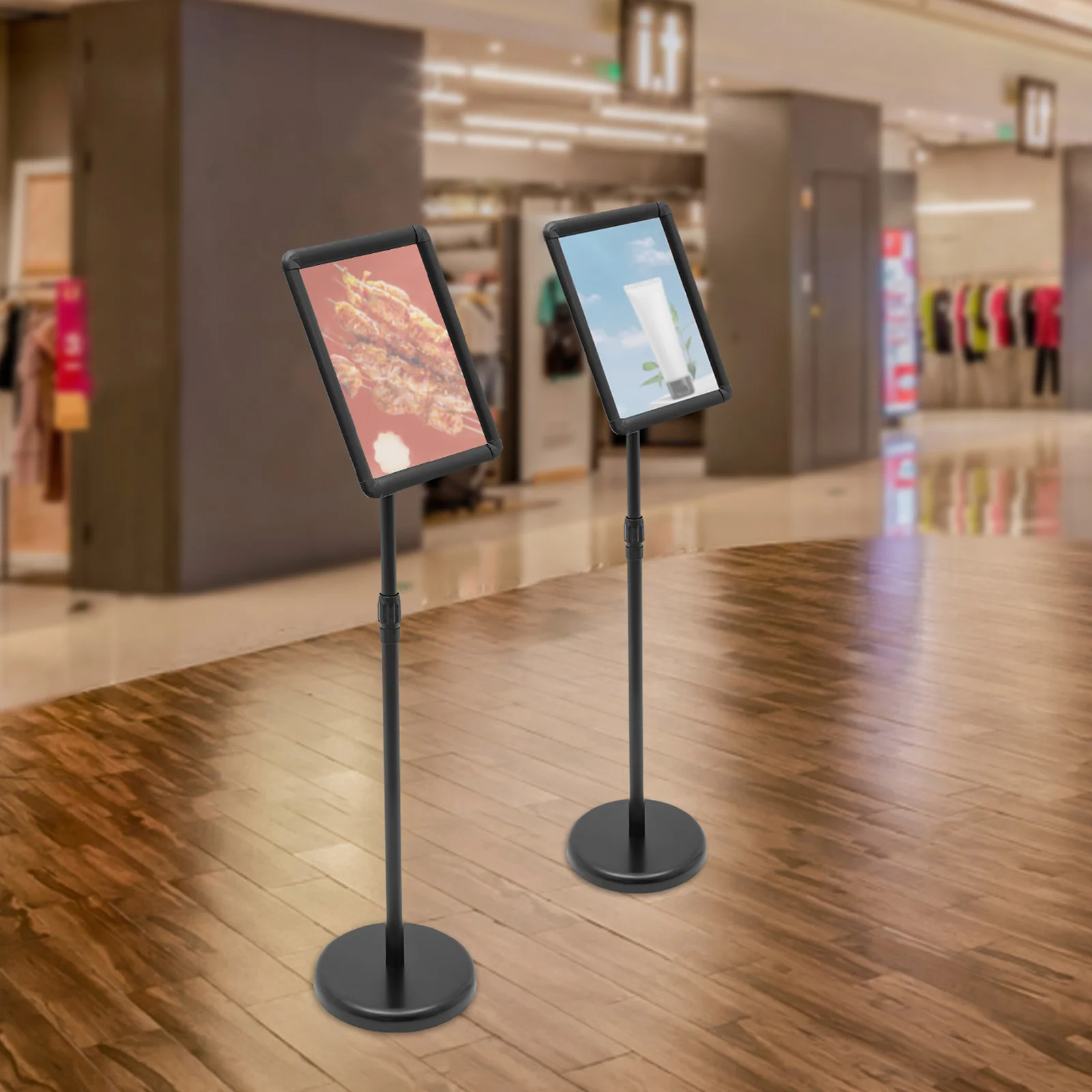 ステンレス製縦型表示板広告板(2枚セット) さまざまなシーンに最適