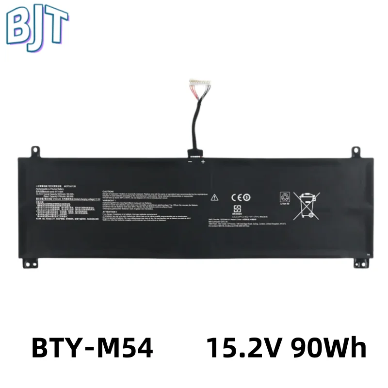 

New 15.2V 90Wh 925QA054H BTY-M54 Laptop Battery For MSI Creator Z16 A11UE A12UET Z16P B12UGS Z17 A12UHST A12UHT MS-1571 8Cell