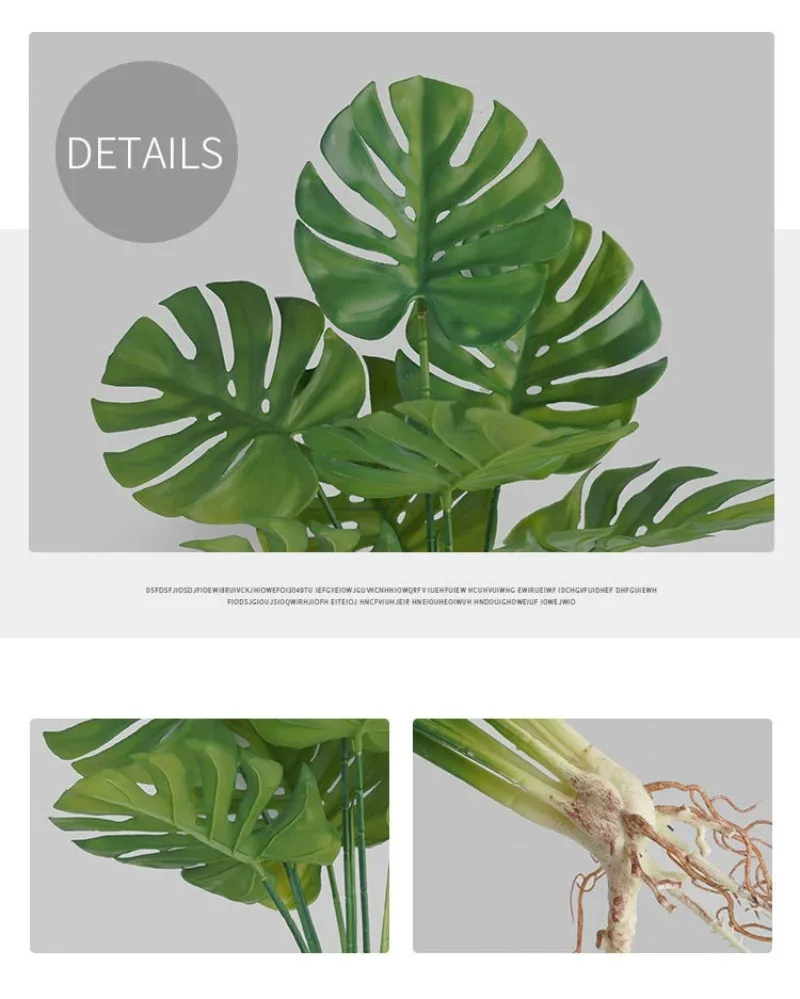 写真アクセサリー,緑の葉,シミュレーション,家の装飾