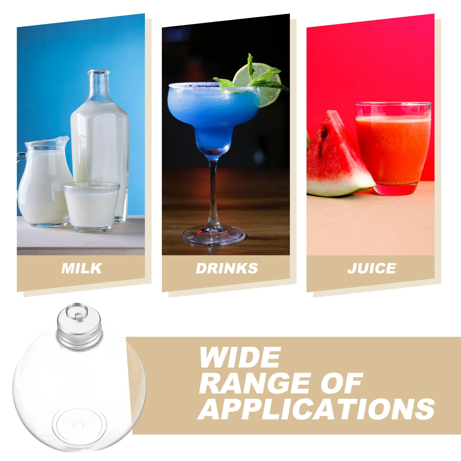 10 قطعة زجاجة على شكل لمبة ناعمة وشفافة زجاجات فارغة غطاء حاوية مانعة للتسرب لعصير الحليب