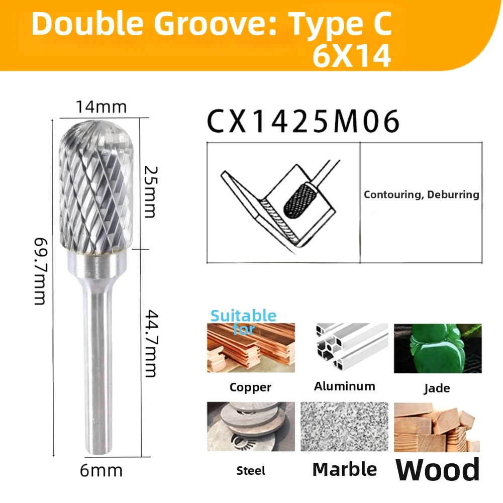 For Metal Deburring Rotary Burr Die Grinder Accessory Processing Hardness Up To HRC70 Efficient Material Removal
